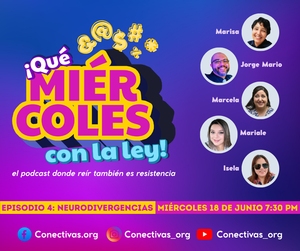 Episodio 4 Temporada 1: Neurodivergencias, invitados: Marisa, Jorge Mario, Marcela, Mariale e Isela, transmitido el miércoles 18 de junio del 2025 a las 7:30 PM.